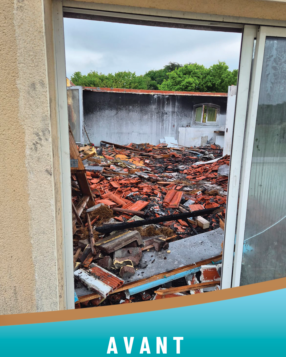 Démolition Débarras maison incendie Instagram